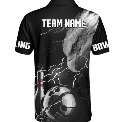 Custom Eagles Bowling Polo Shirt For Men, Custom Eagles Bowling Team Shirts BZ0317