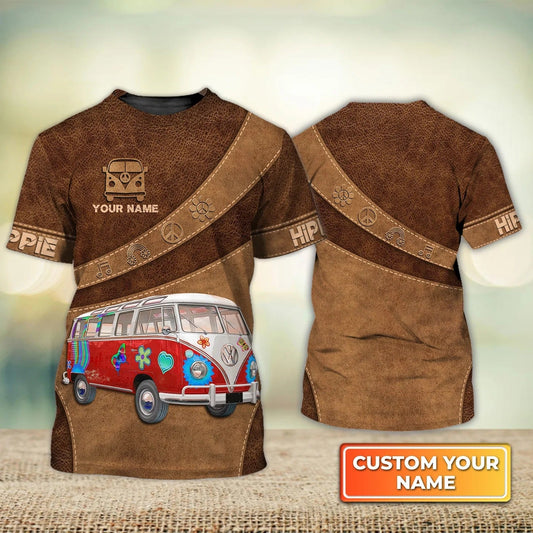 Custom 3D All Over Print Red Hippie Car Shirt, Hippie Shirt Men Women, Hippie Christmas Gift TO2657