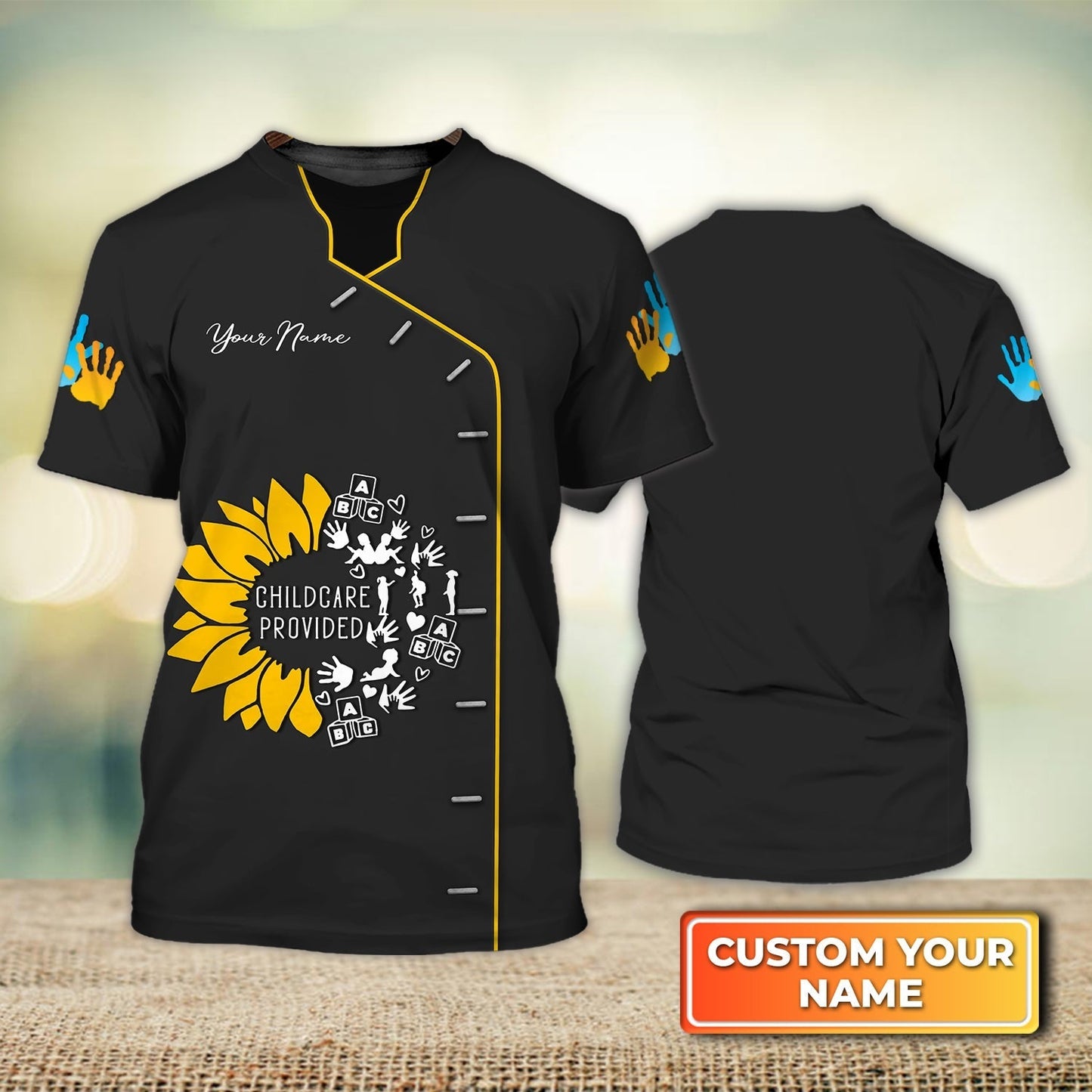 Custom 3D Shirt For Childe Care Women Flower Child Childcare Provider Child Care Home Provider Unifrom TO1286