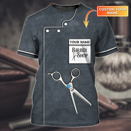 Customized Barber Shirts, 3D All Over Printed Tshirt For Barber Shop, Best Gift For Barber, Barber Shirt For Him Her TO0719