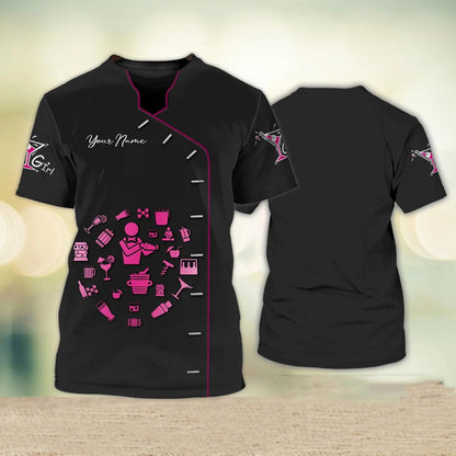 Personalized Women Bartender Shirt Bartender Uniform Female Bartender Gifts TO1365
