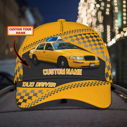 3D Classic Cap Taxi Driver 1 Personalized Name Cap Lasfour CA2035