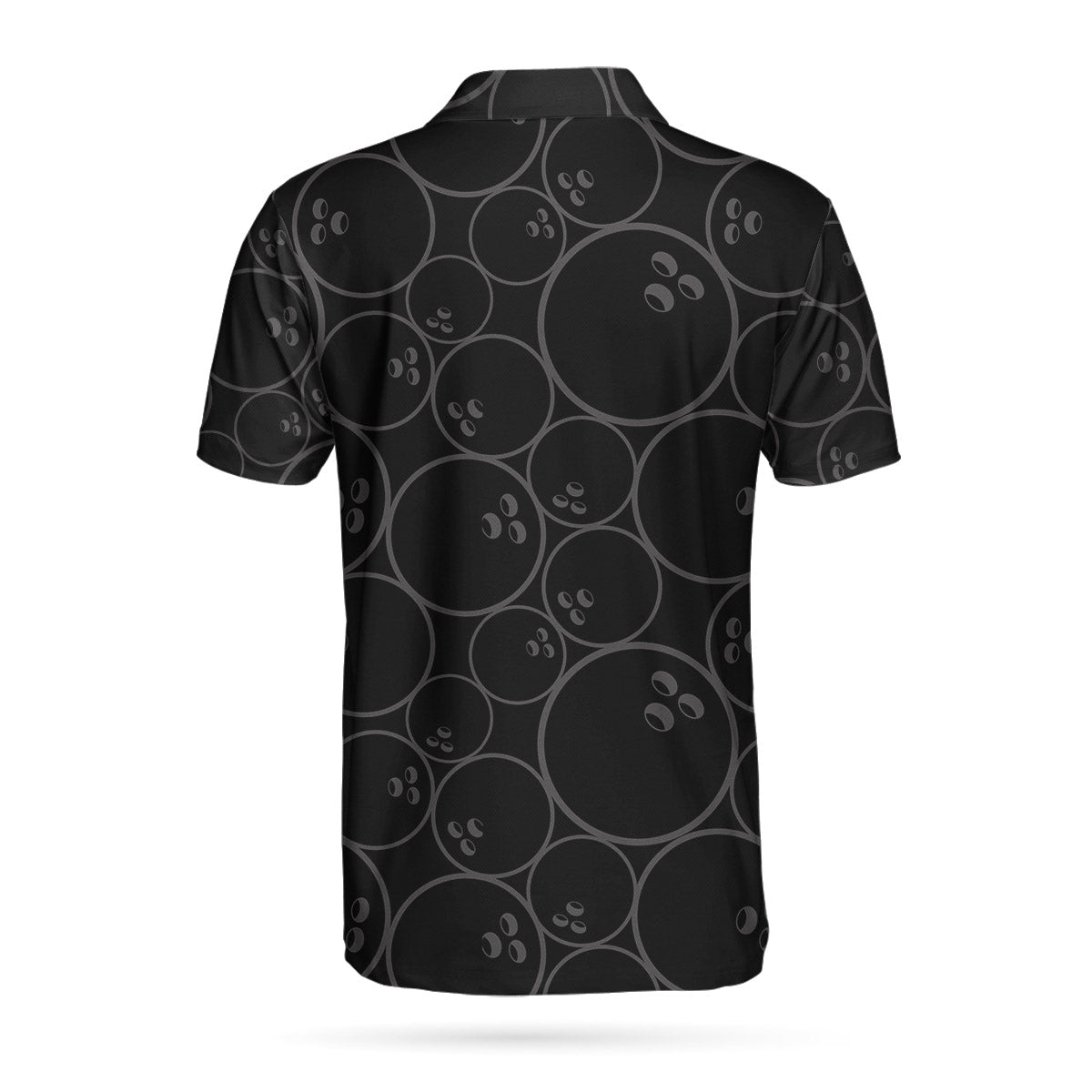 Bowling Pattern And Golden Polo Shirt, Bowling Ball Background Polo Shirt, Best Bowling Shirt For Men Lasfour SO1421