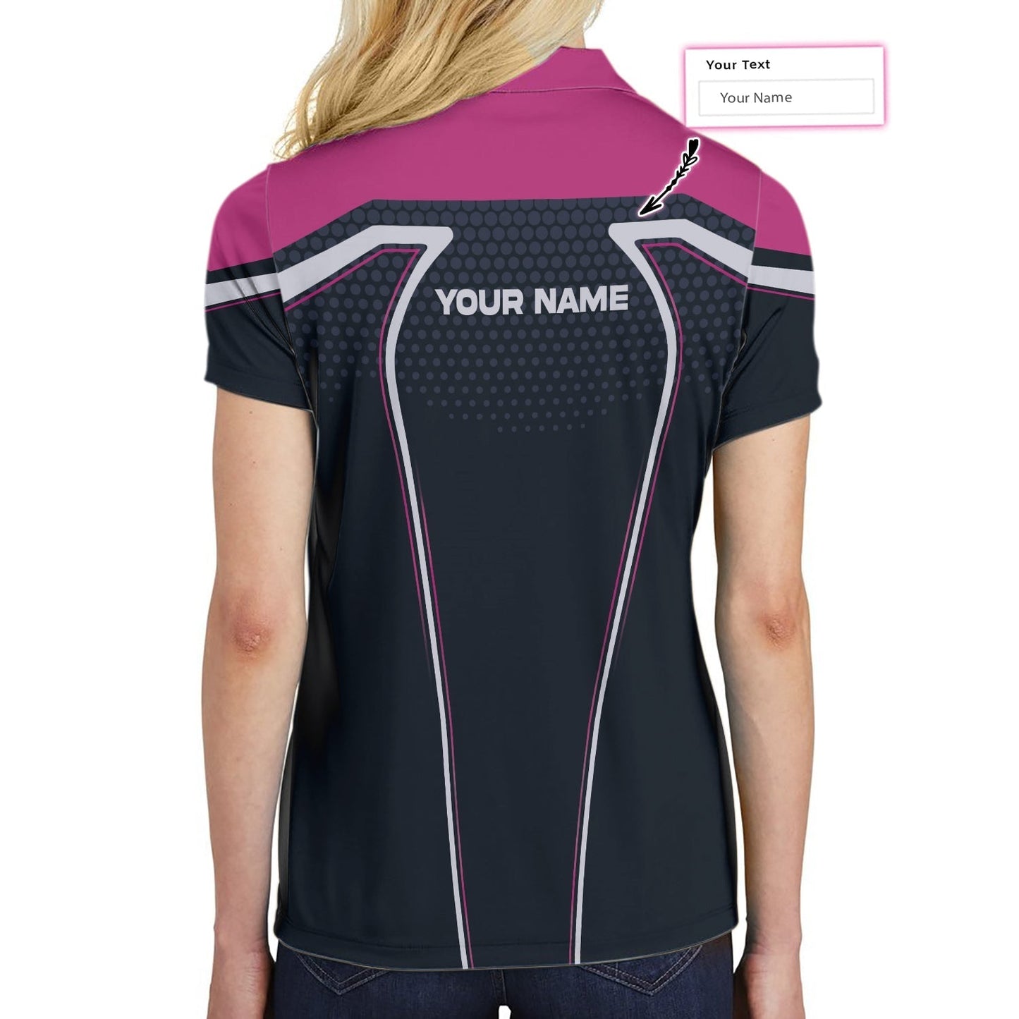 Bowling Team In Pink Custom Short Sleeve Women Polo Shirt, Personalized Bowling Shirt For Ladies, Custom Bowling Gift Idea SO0716