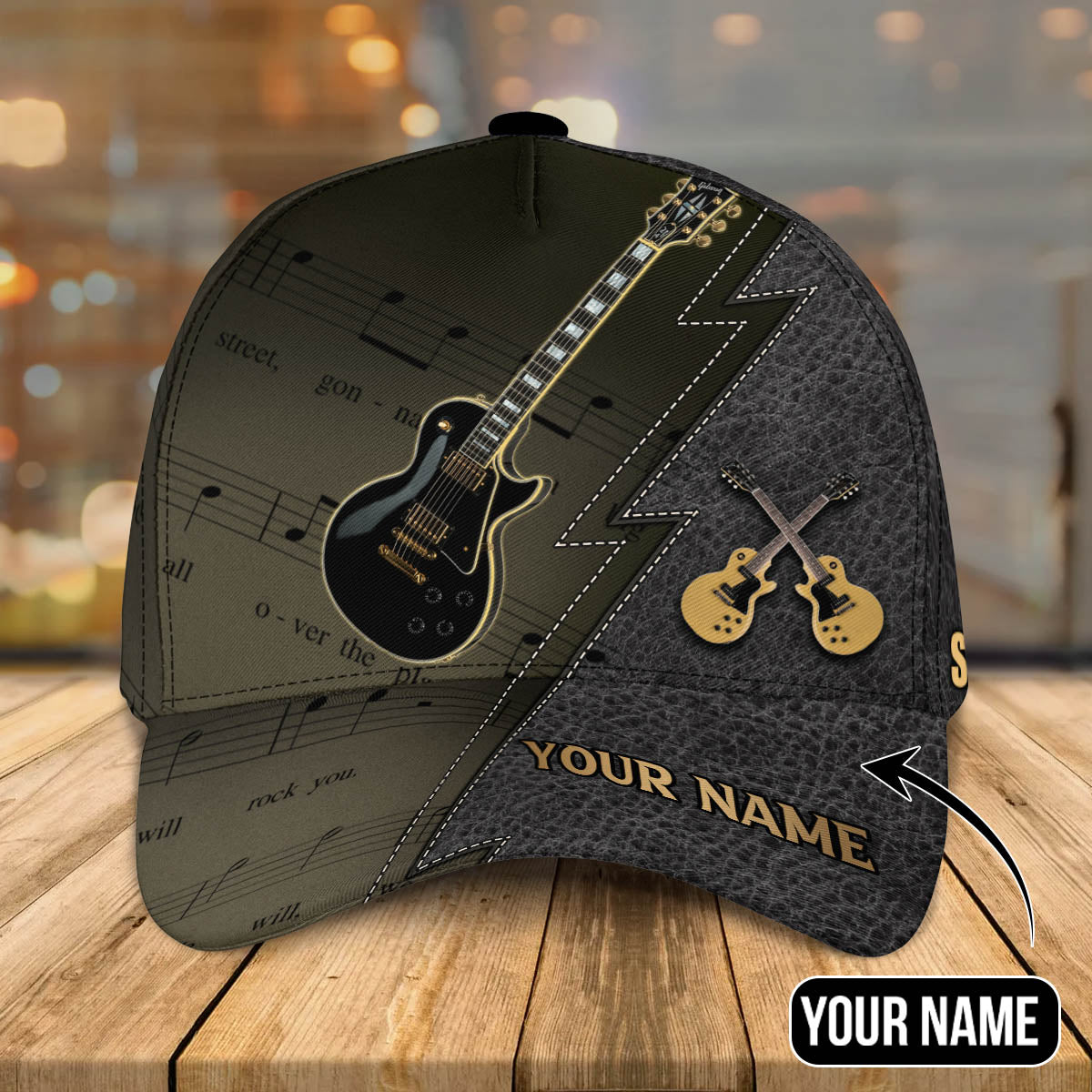 Personalized Name Guitar Classic Cap CA0080