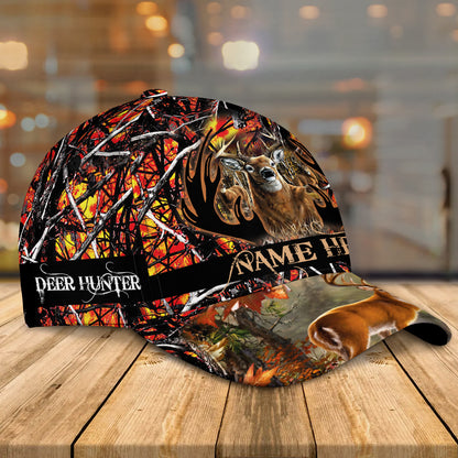 Lasfour 3D All Over Print Baseball Cap Personalized Deer Hunter Camo Classic Cap CA0464
