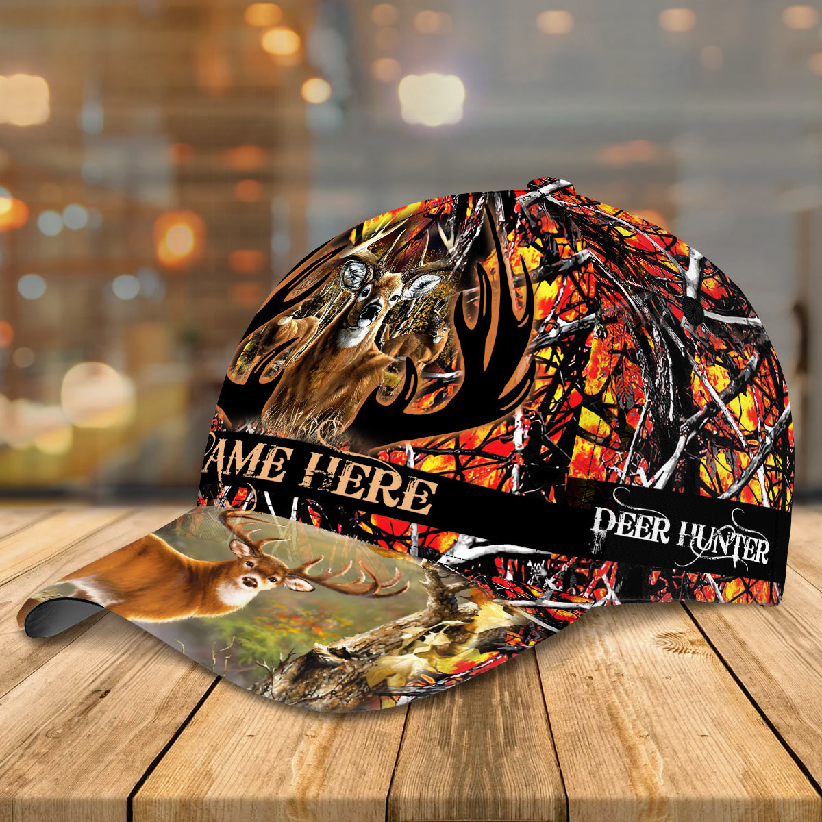 Lasfour 3D All Over Print Baseball Cap Personalized Deer Hunter Camo Classic Cap CA0464