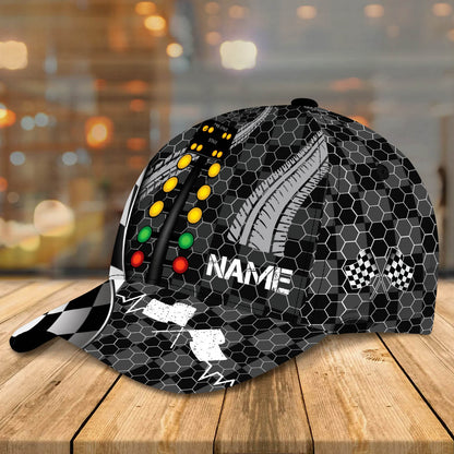 3D Classic Cap Drag Racing Personalized Name Cap Lasfour CA1031