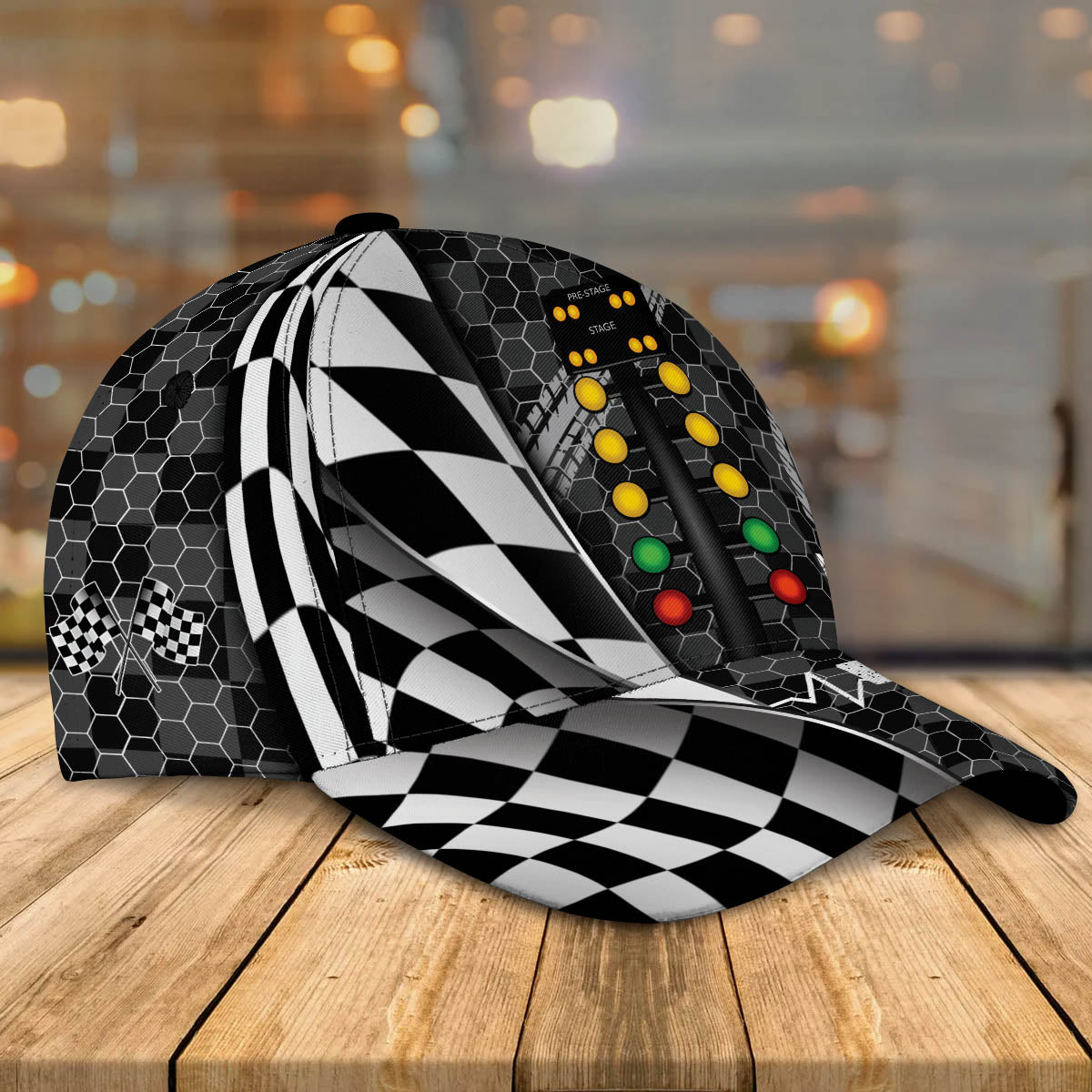 3D Classic Cap Drag Racing Personalized Name Cap Lasfour CA1031