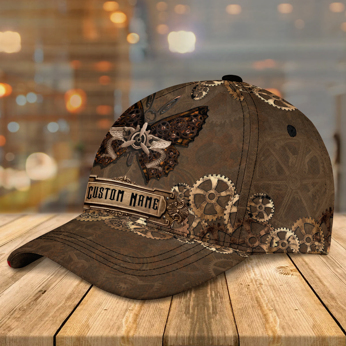 3D Classic Cap Steampunk Butterfly Personalized Name Cap Namacap079 Lasfour CA1402