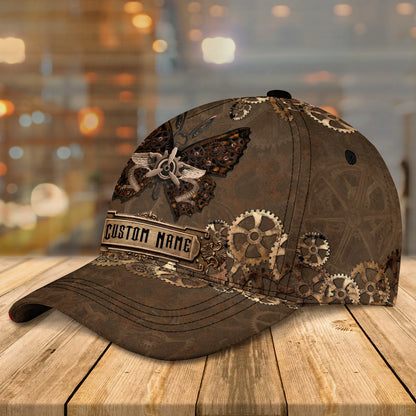 3D Classic Cap Steampunk Butterfly Personalized Name Cap Namacap079 Lasfour CA1402