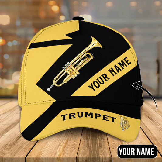 3D Classic Cap Trumpet Personalized Name Cap004 Lasfour CA1436
