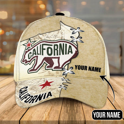 3D Classic Cap Love California Personalized Name Cap Ct154 Lasfour CA1563