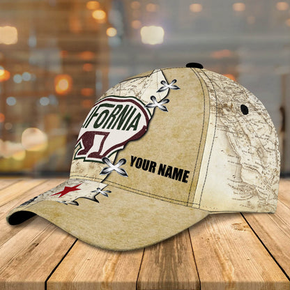 3D Classic Cap Love California Personalized Name Cap Ct154 Lasfour CA1563