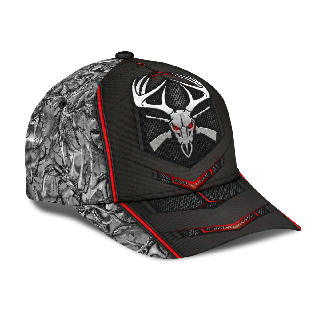 Lasfour 3D All Over Print Baseball Cap Hunting Classic Cap Metal Pattern CA0477
