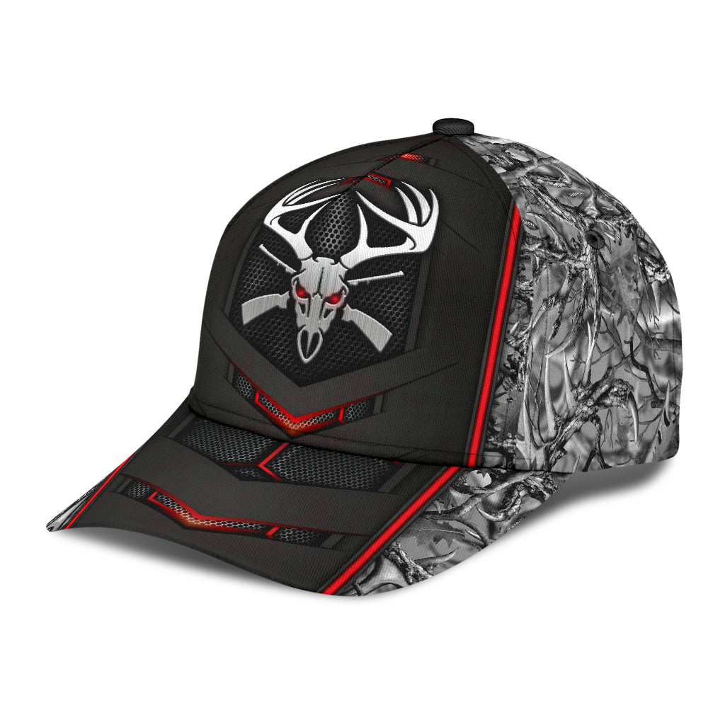 Lasfour 3D All Over Print Baseball Cap Hunting Classic Cap Metal Pattern CA0477