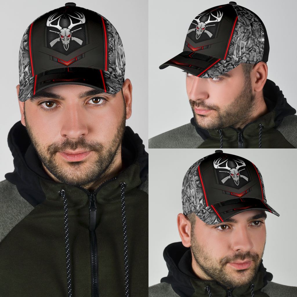 Lasfour 3D All Over Print Baseball Cap Hunting Classic Cap Metal Pattern CA0477