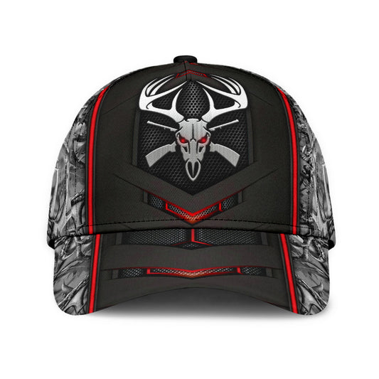 Lasfour 3D All Over Print Baseball Cap Hunting Classic Cap Metal Pattern CA0477