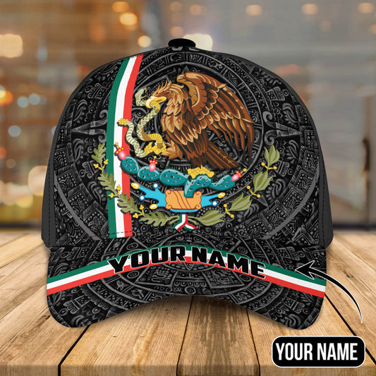 Personalized Mexico 3D Full Print Classic Cap, Aztec Pattern Baseball Hat Cap For Him, Aztec Cap Hat CO0142