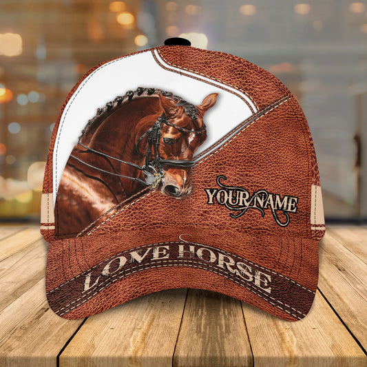 Lasfour Premium Unique 3D Full Print Baseball Horse Cap, Custom Name Classic 3D Hat Cap For Horse Lovers CO0401