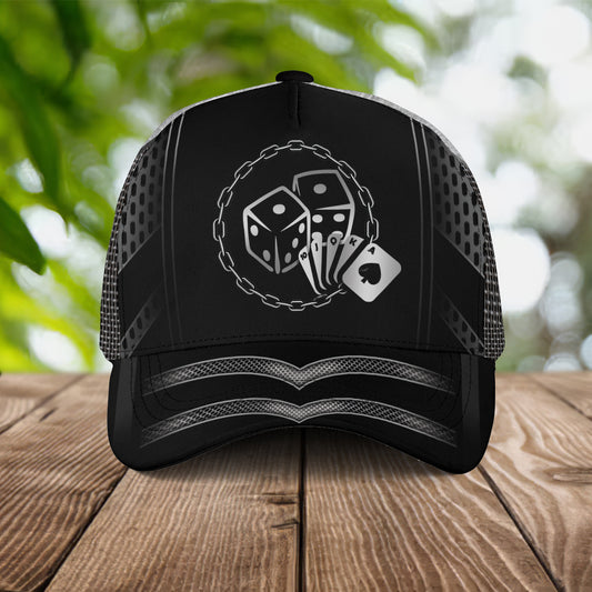 Card And Dice Metallic Baseball Cap Lasfour CO0769