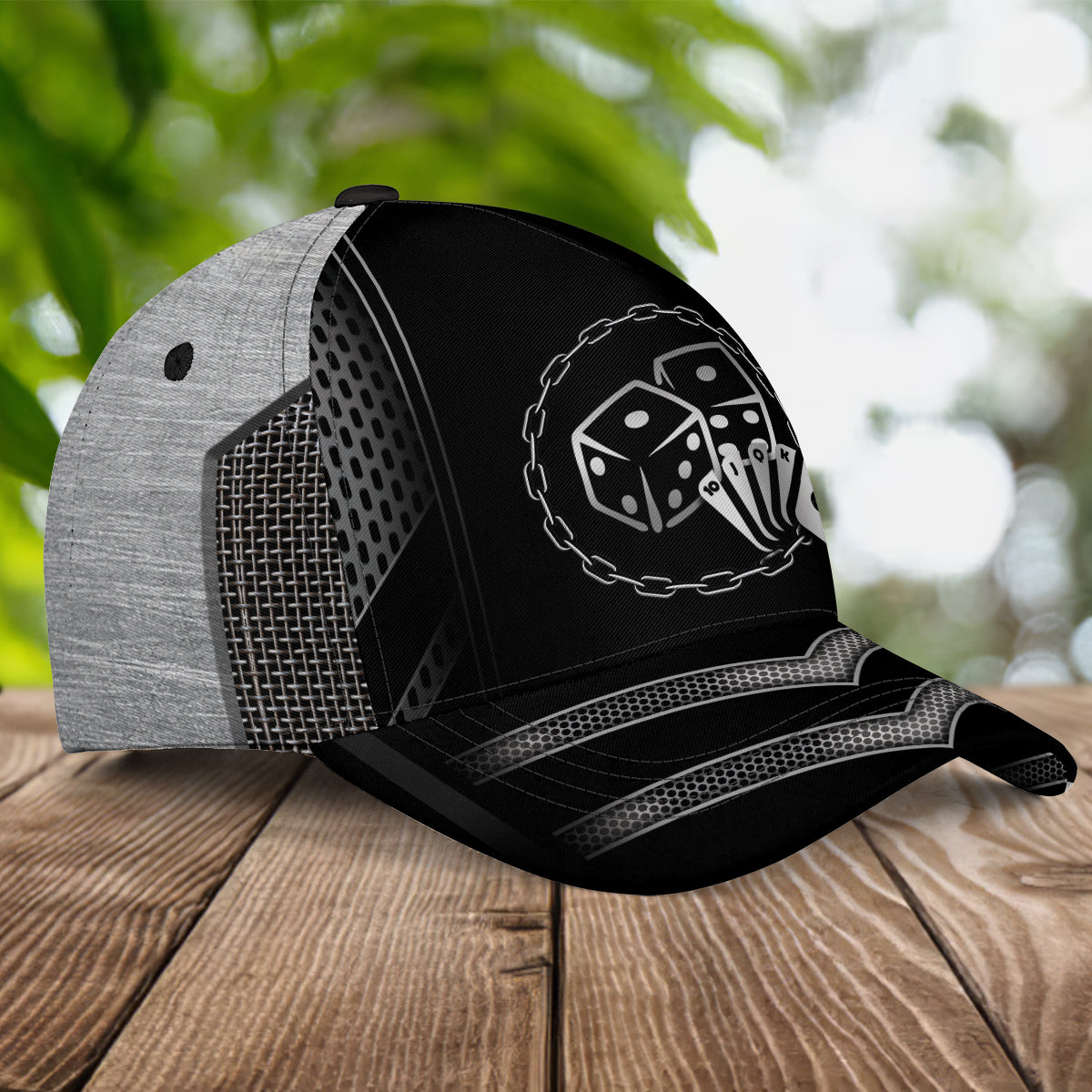 Card And Dice Metallic Baseball Cap Lasfour CO0769