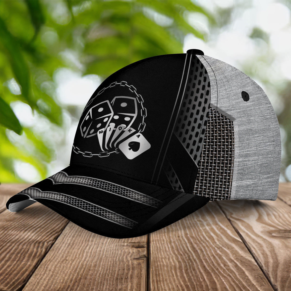 Card And Dice Metallic Baseball Cap Lasfour CO0769