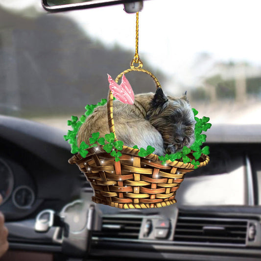 Cairn Terrier-Sleeping Lucky Fairy-Two Sided Car Hanging Ornament OO0300