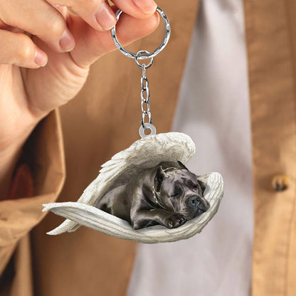 Cane Corso Sleeping Angel Acrylic Keychain Dog Sleeping keychain SO0082