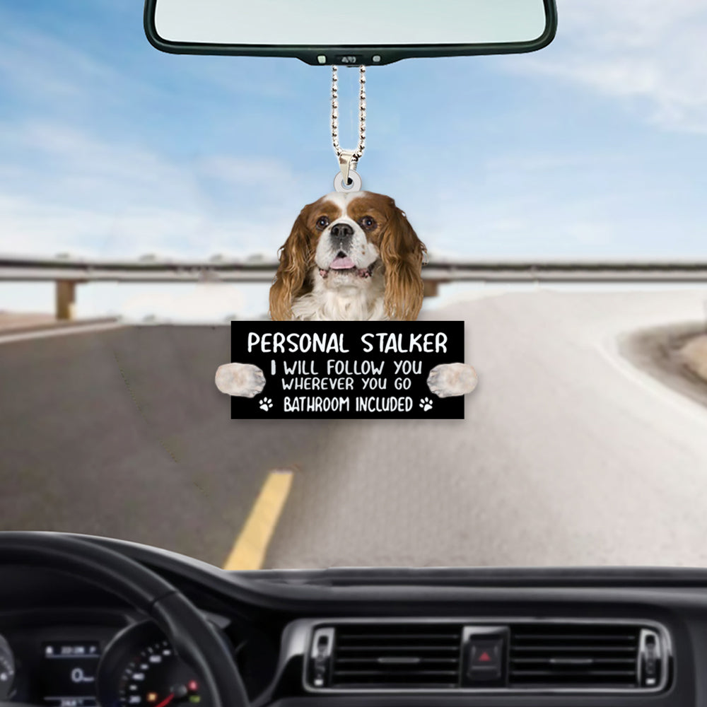 Cavalier King Charles Spaniel Personal Stalker Car Hanging Ornament Two Side Ornament OO1042