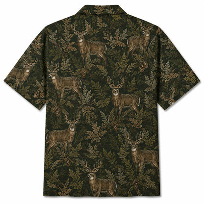 Deer Hunting Tropical Mens Hawaiian Shirt, Deer Hunt Hawaiian Shirt HE0903