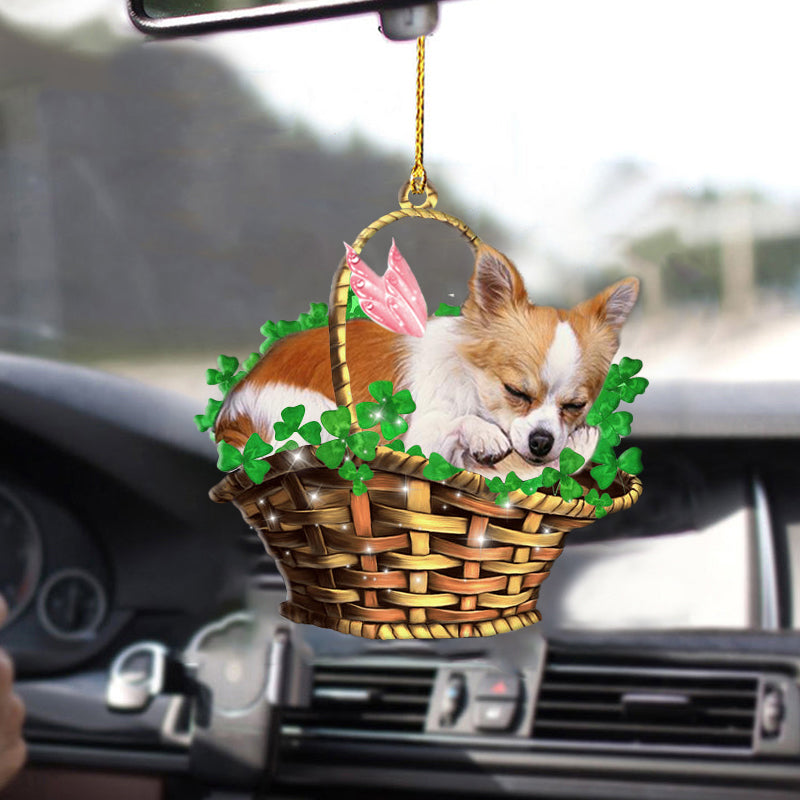 Chihuahua Sleeping Lucky Fairy Car Hanging Ornaments, Two Sided Ornament OO0295