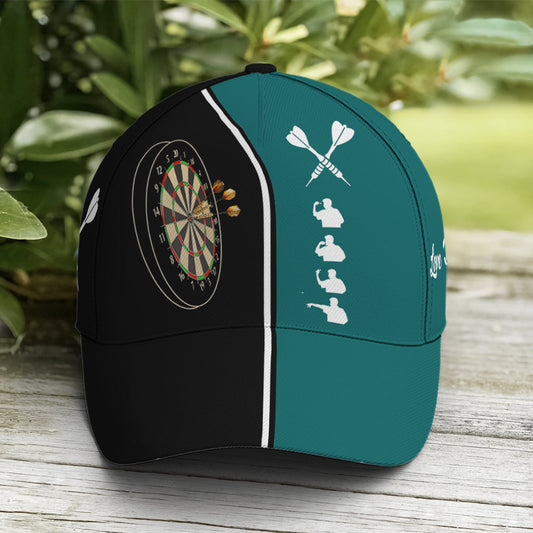Love Darts Black And Green Pattern Baseball Cap Lasfour CA2669