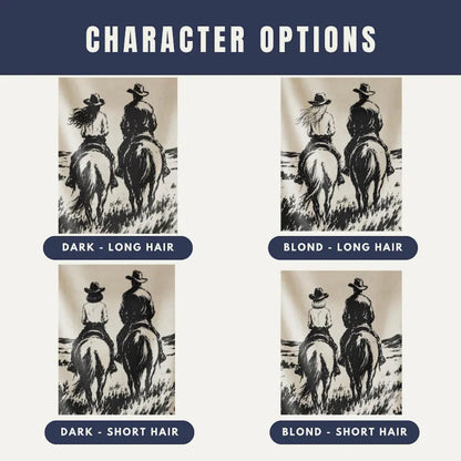 Personalized Cowboy Cowgirl Vintage Woven Blanket For Couple, Custom Western Wedding Blanket WD0352