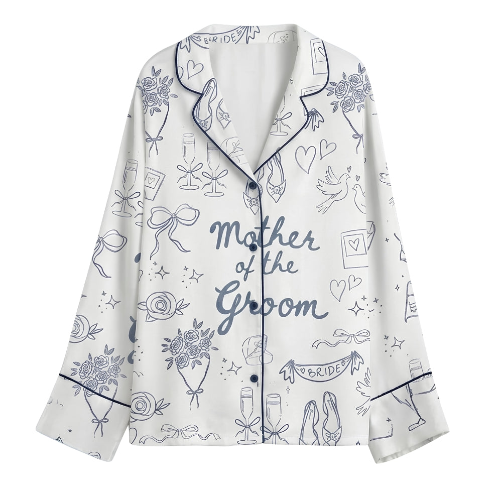 Mother Of The Groom Pajamas Set For Bridal Shower, Mother Of The Groom Pajamas WD0193