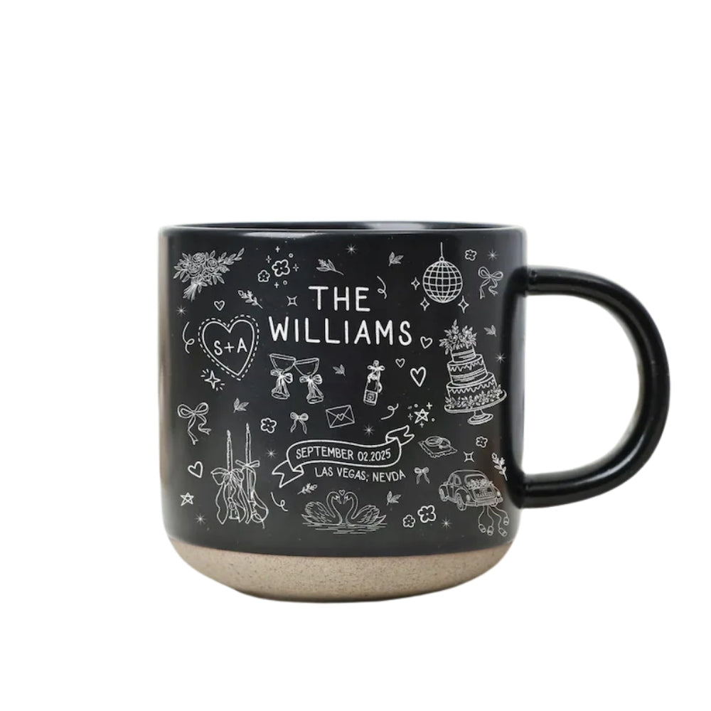 Personalised Wedding Mug, Personalized Cups For Wedding Party WD0035