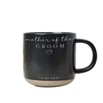 Personalised Wedding Pottery Mug For Mother Of The Bride & Groom, Custom Mother of the Groom Bride Mug WD0037