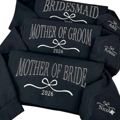 Custom Maid Of Honor Bride Bridesmaid Sweatshirt Matching, Custom Bridal Shower Favors Sweatshirts ET1504