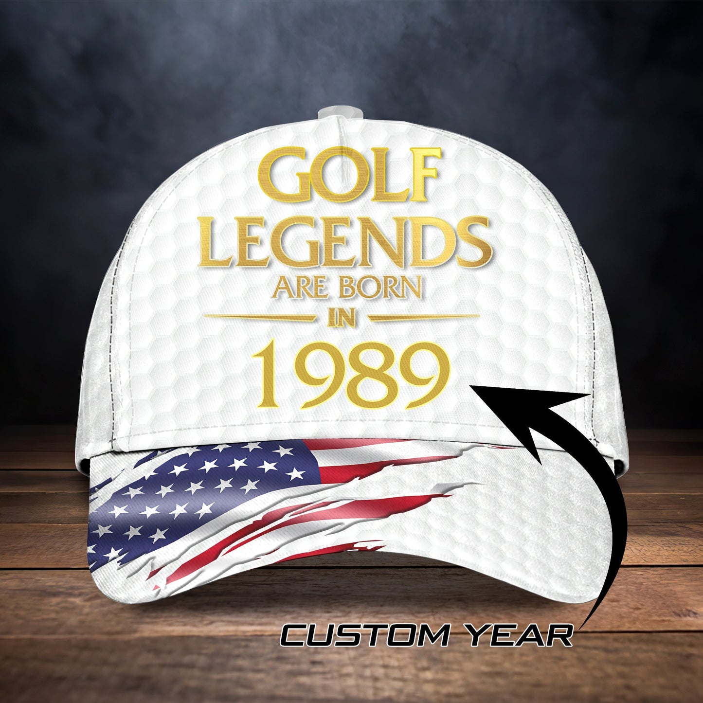 3D Classic Cap Golf Legend Personalized Name Cap Lasfour CA0547