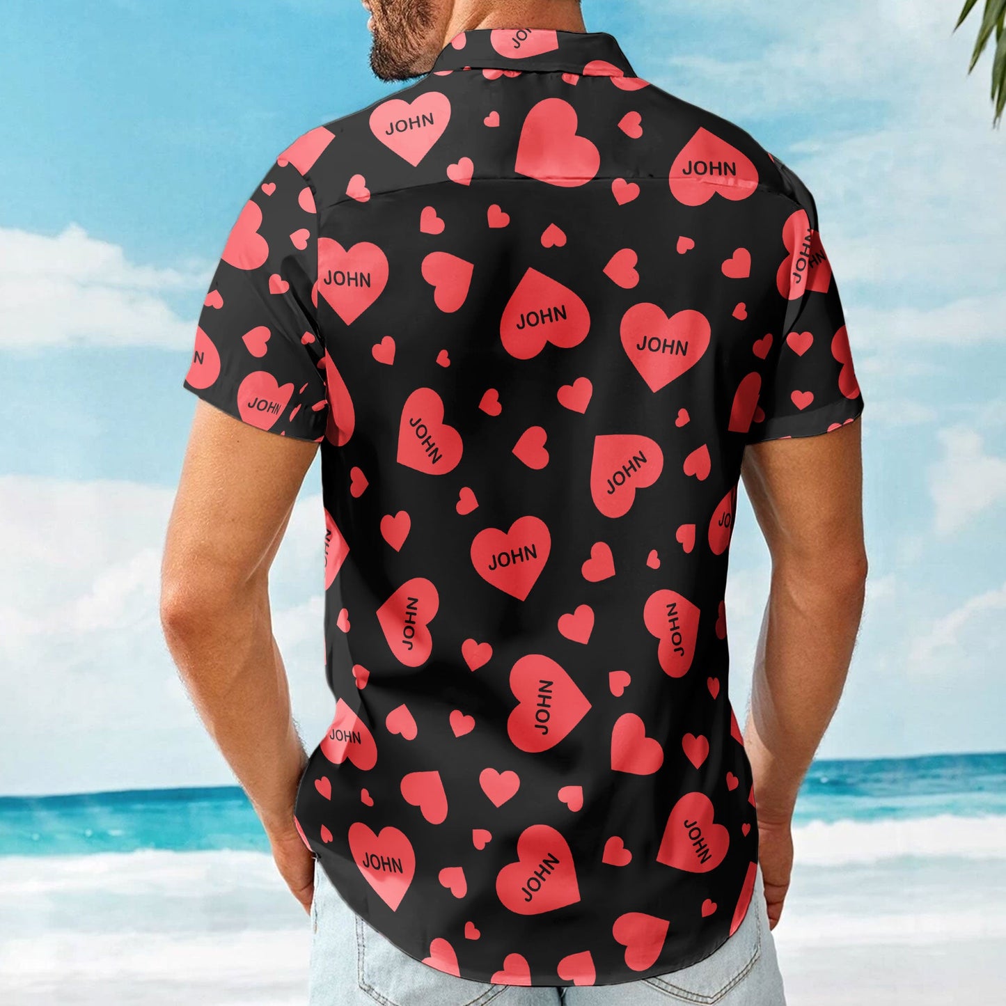 Custom Heart With Name Vintage Aloha Valentine's Day Gift - Custom Hawaiian Shirts HA0069