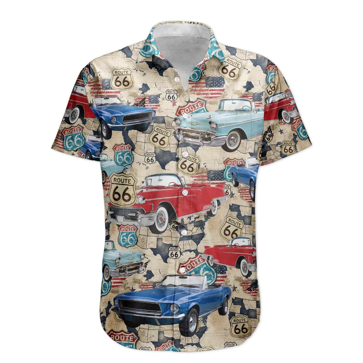 Custom Vintage Cars Muscle Cars For Men, Husband - Custom Photo Hawaiian Shirt HA0054