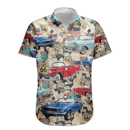 Custom Vintage Cars Muscle Cars For Men, Husband - Custom Photo Hawaiian Shirt HA0054