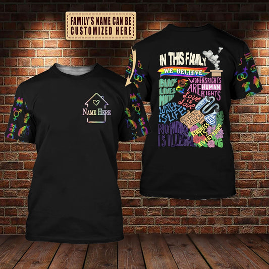 Custom Name LGBT Pride 3D All Over Printed Shirt For LGBT Community, Gift For LGBT, Queer Lgbt, Bisexual Shirts LO0925