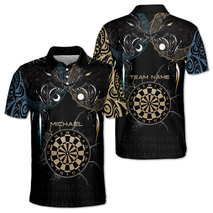Lasfour Viking Hati And Skoll Darts Personalized Name And Team Name 3D Shirt DMA0301