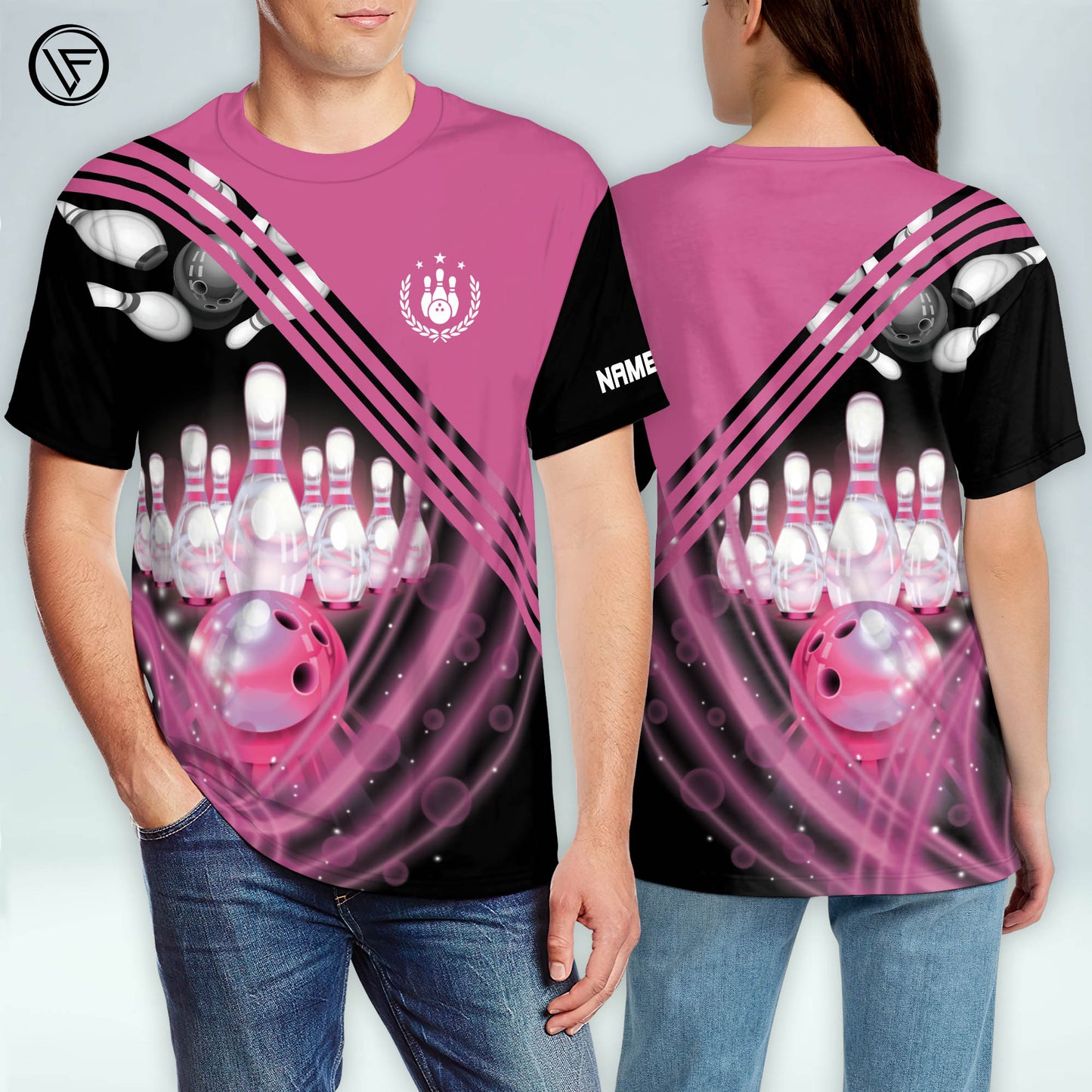Custom 3D Bowling TShirts for Women BWT0003