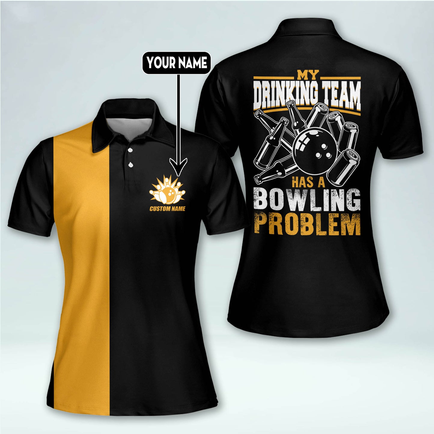 Has A Bowling Problem Shirts Women BW0112