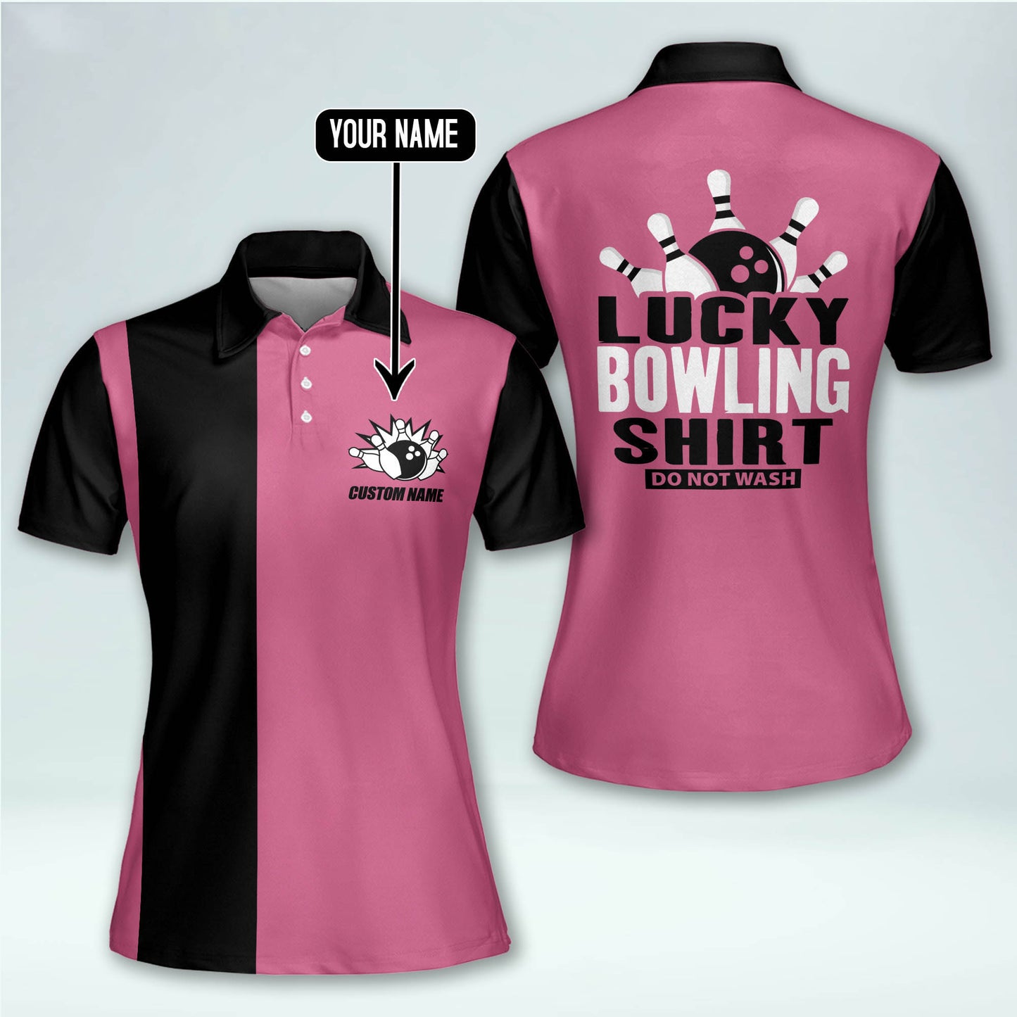 Custom Funny Lucky Bowling Shirt Women BW0108