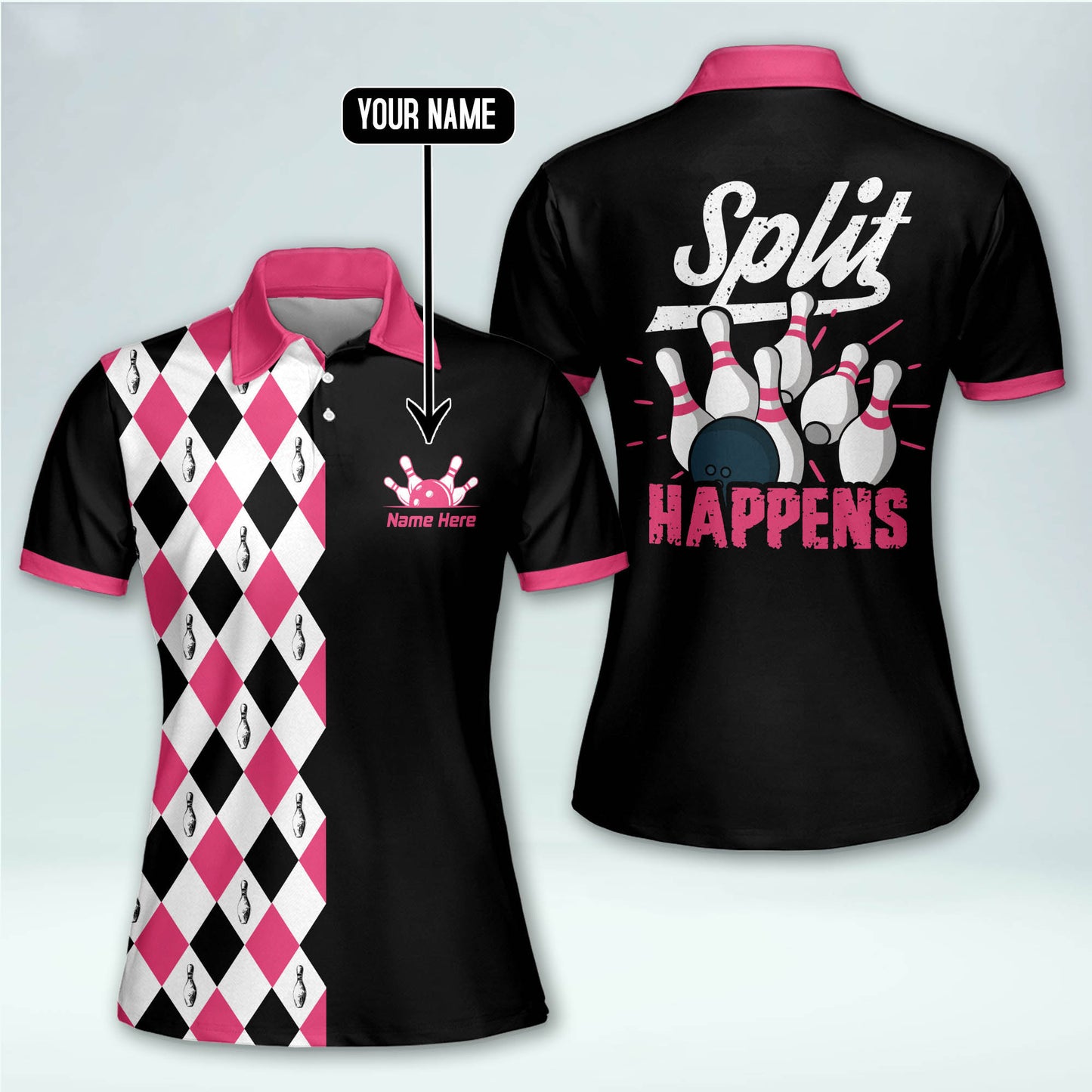 Split Happens Bowling Shirts For Women BW0090