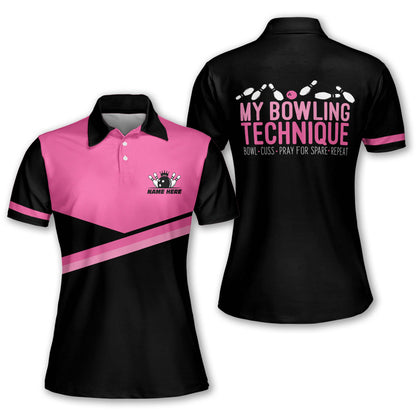 My Bowling Technique Womens Shirts BW0099
