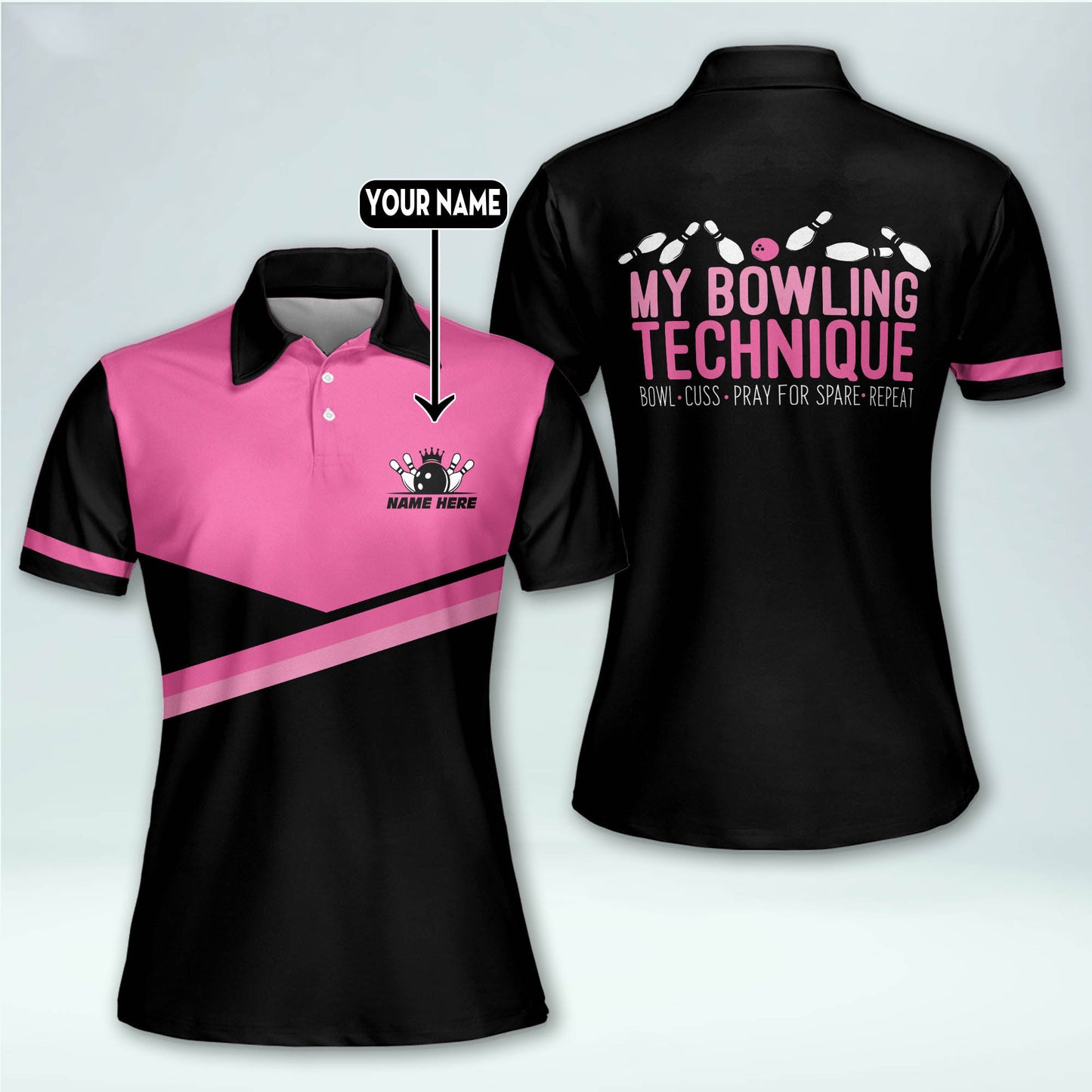 My Bowling Technique Womens Shirts BW0099